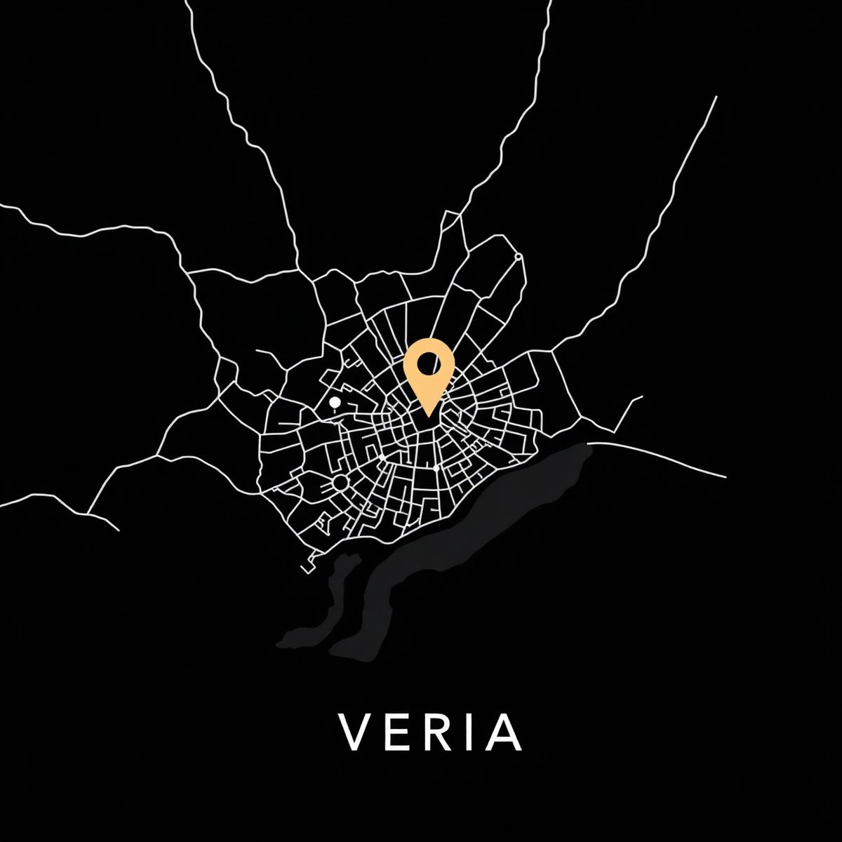 Map of Veria, Greece
